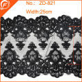 2014 fancy polyester embroidered lace trimmings for dress flower pattern
